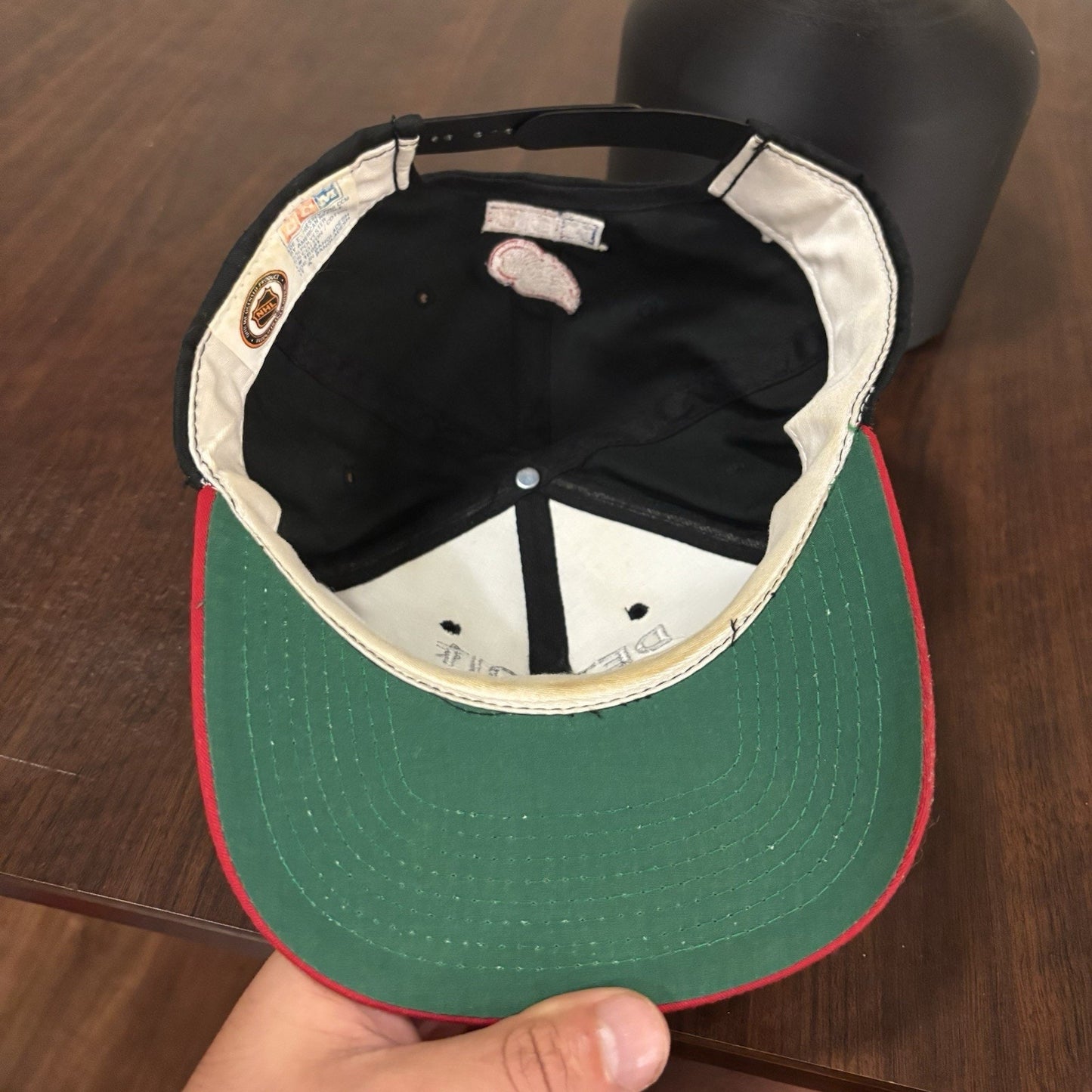Black Detroit Red Wings Hat