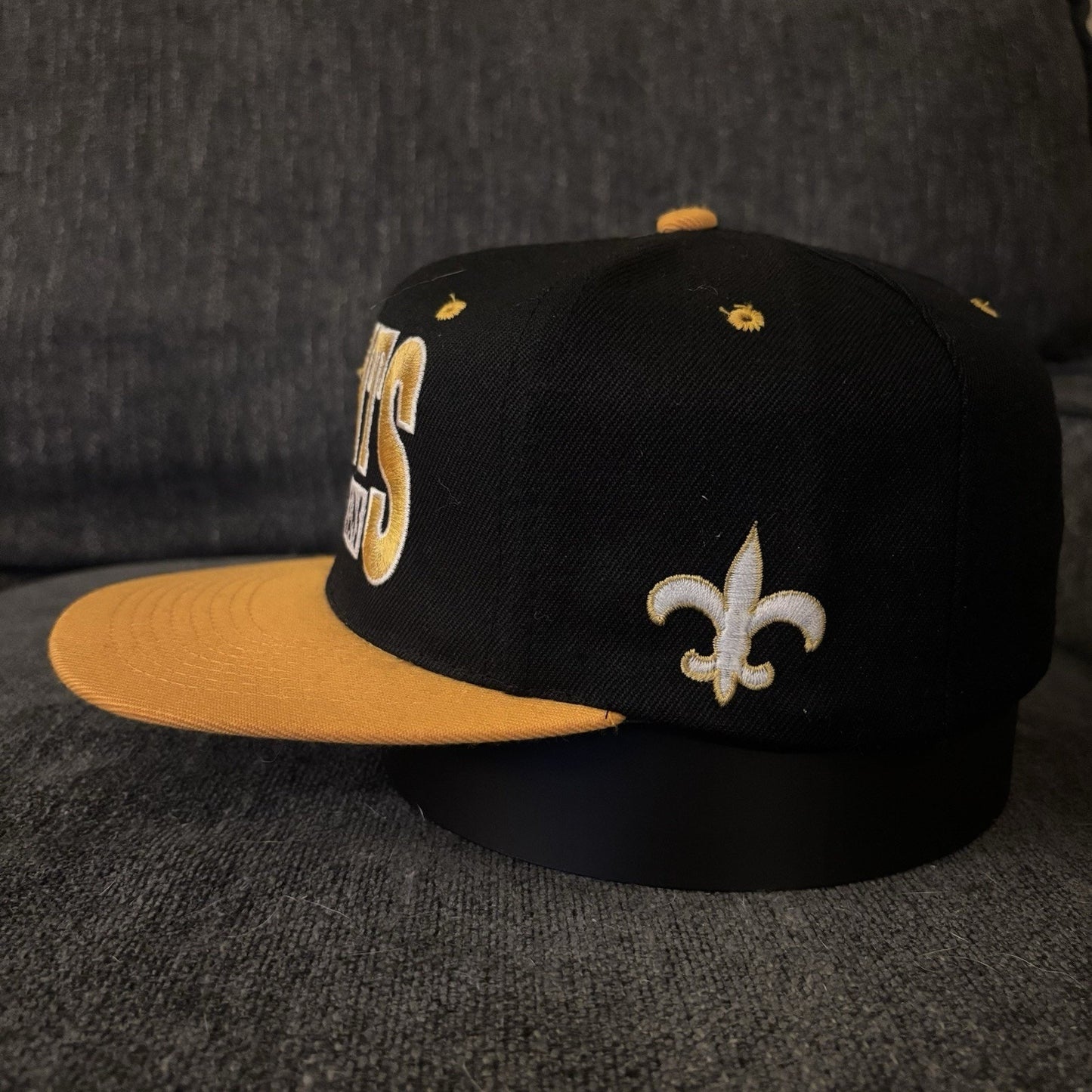 Black New Orleans Saints Hat
