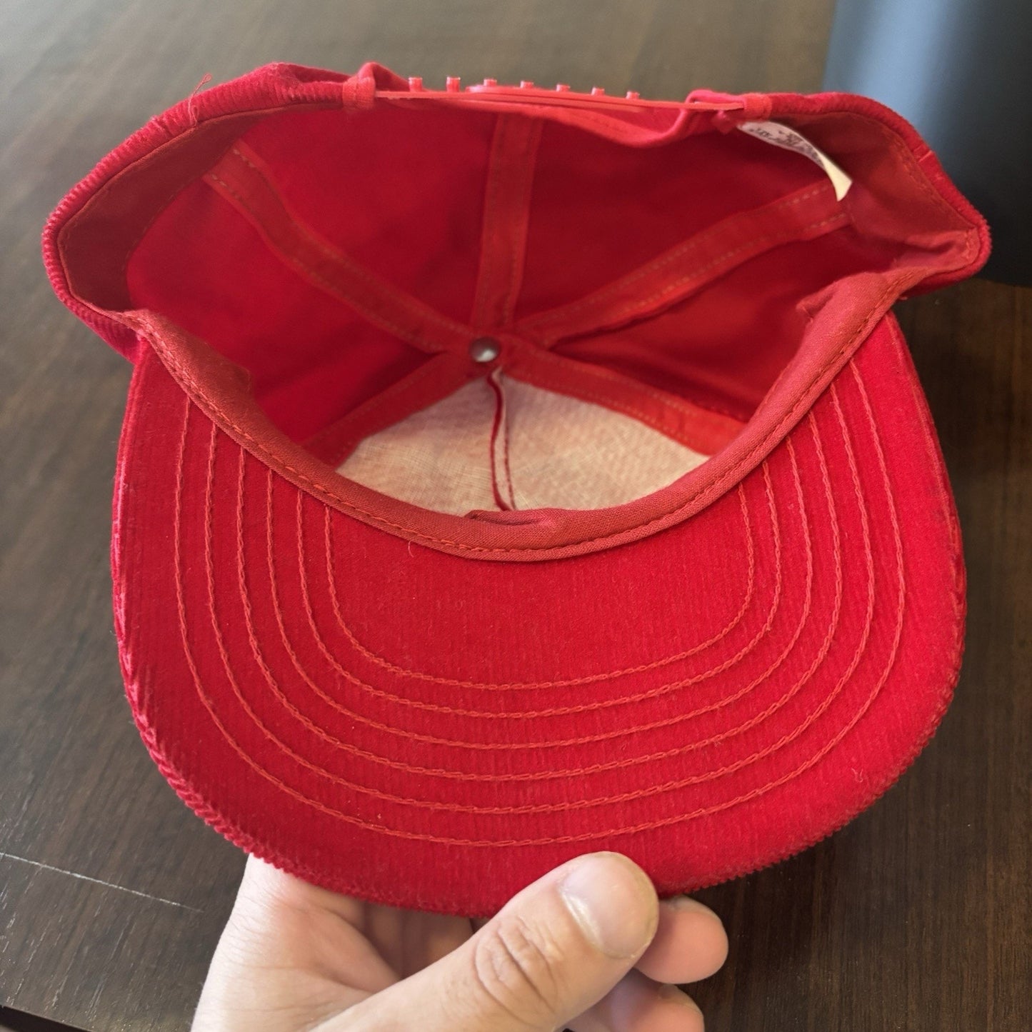 Red CB Sports Skiing Corduroy Hat