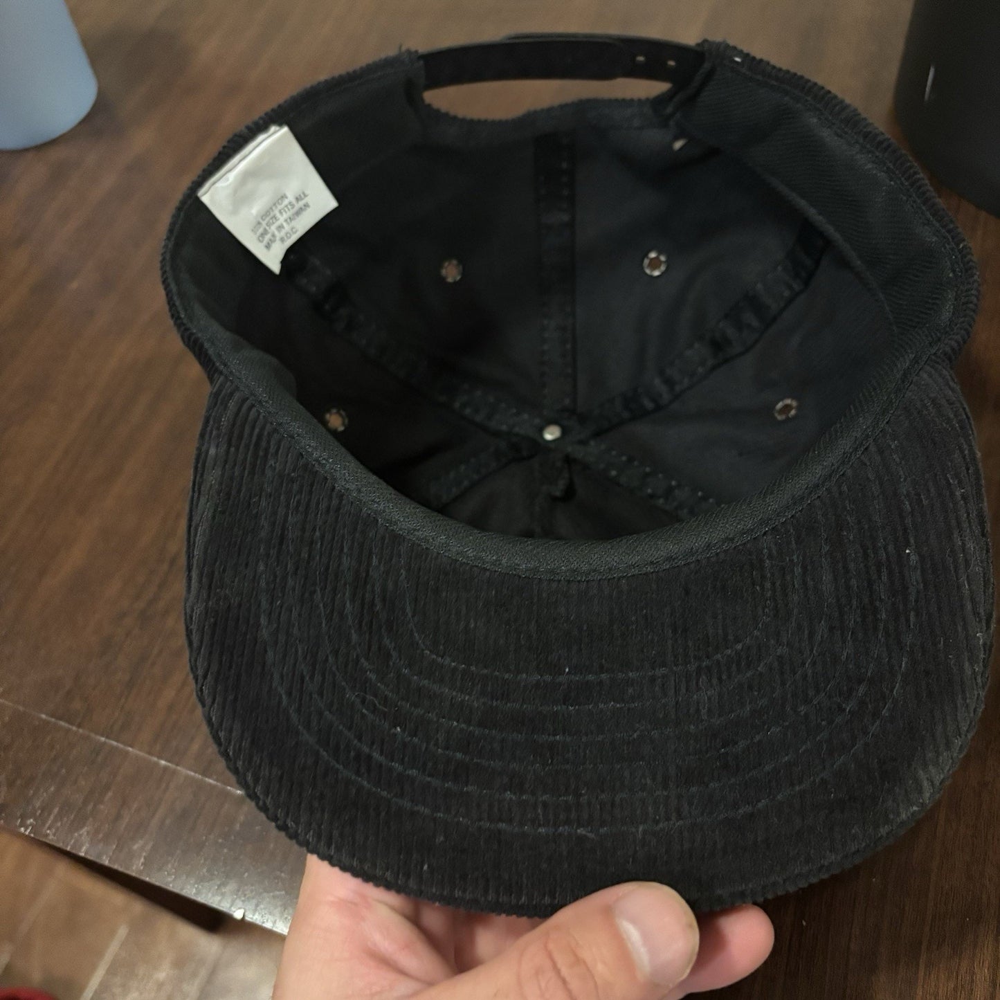 Black Salem Cigarettes Corduroy Hat