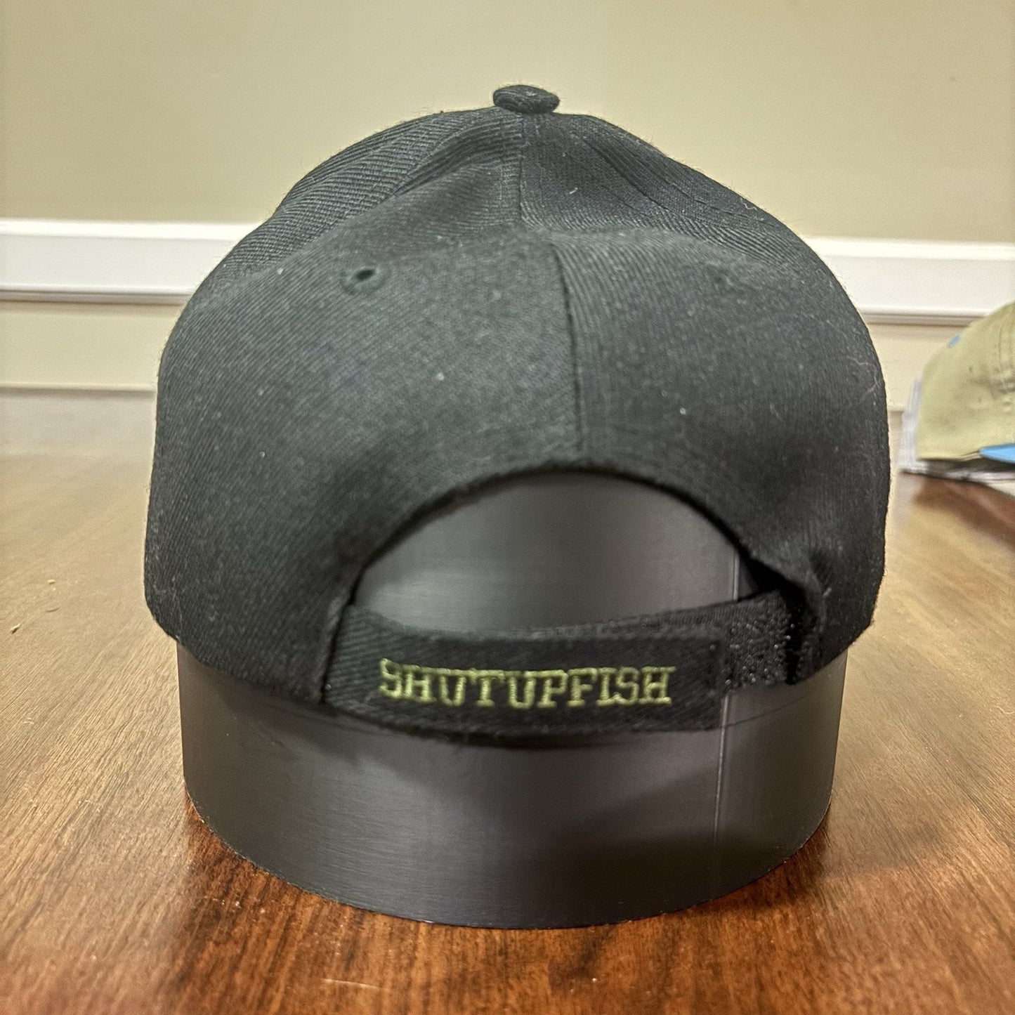 Black Shut Up And Fish Hat
