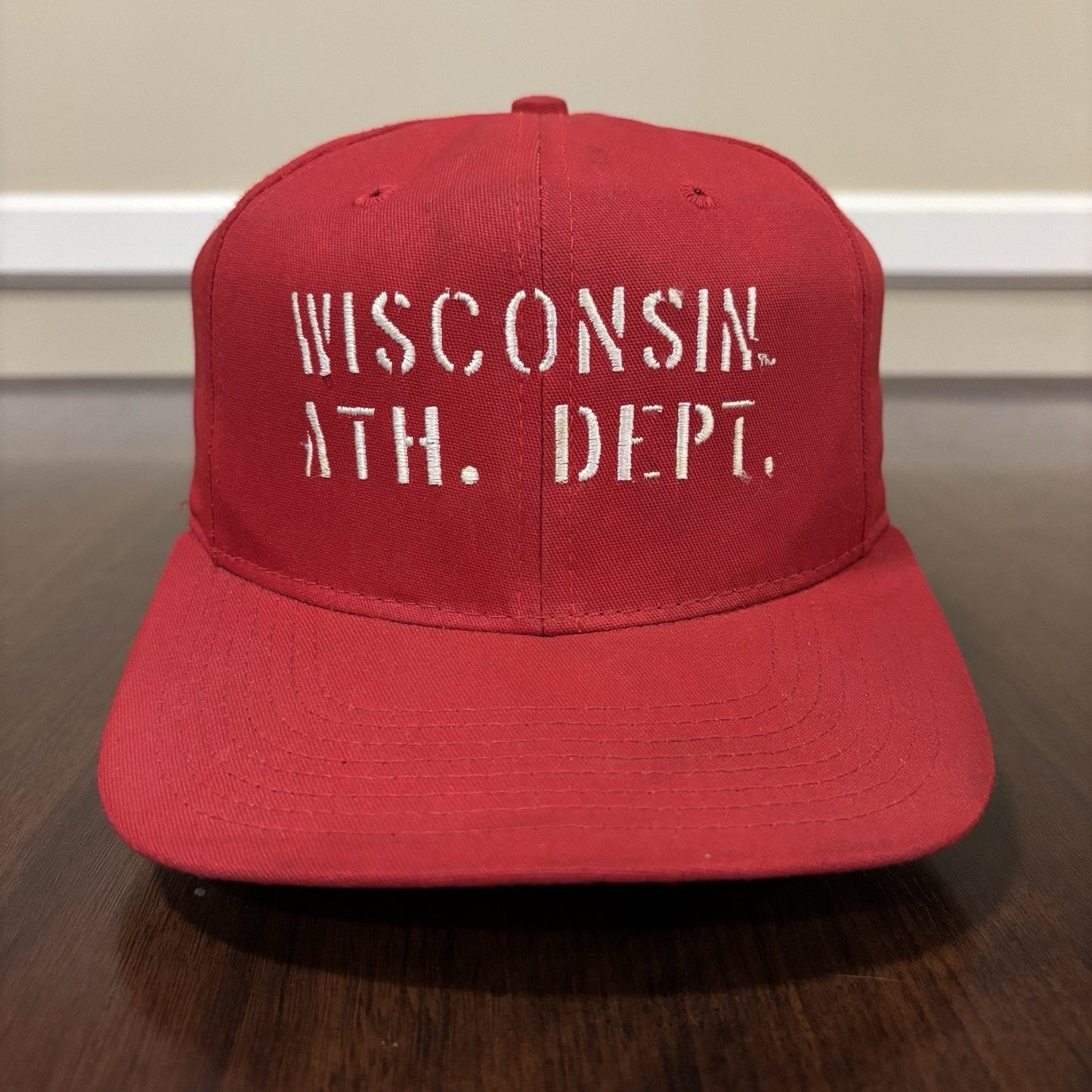 Red University Of Wisconsin Athletic Dept Hat