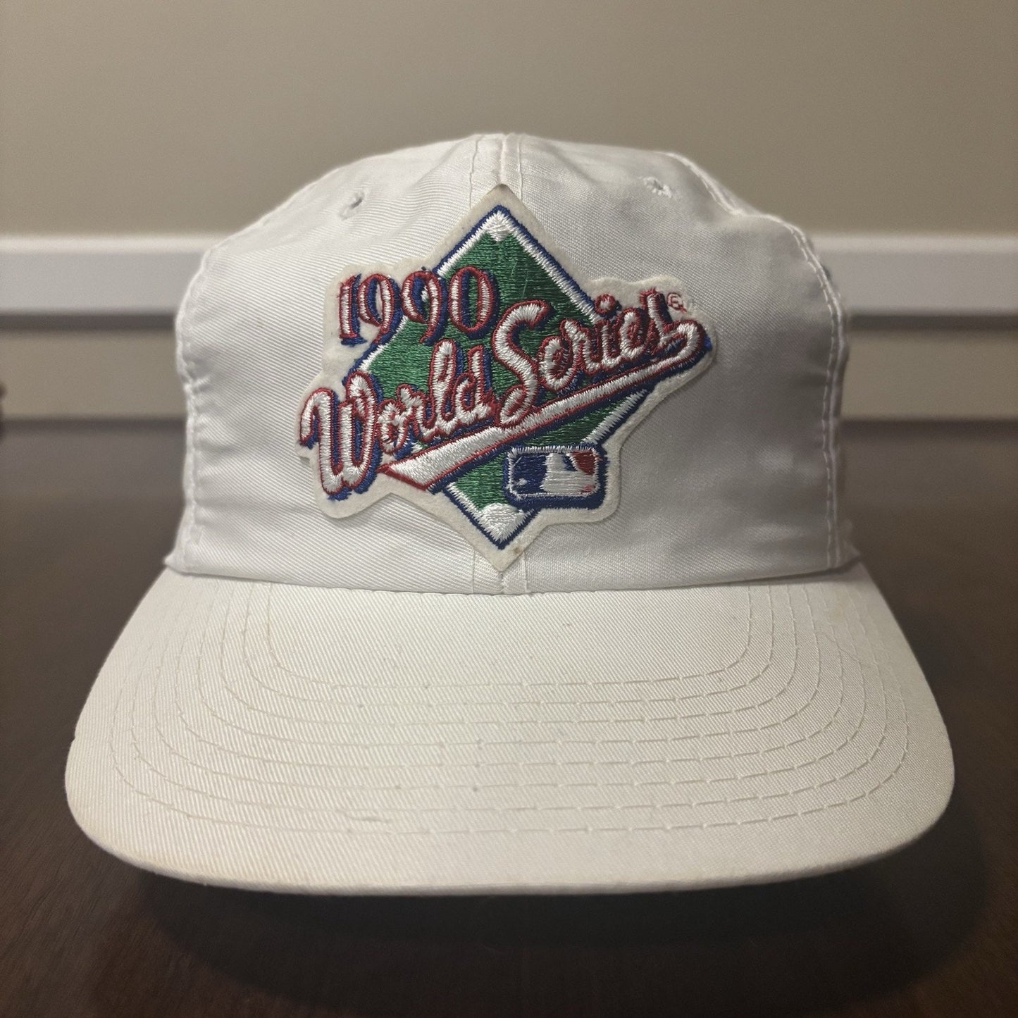White 1990 World Series Hat