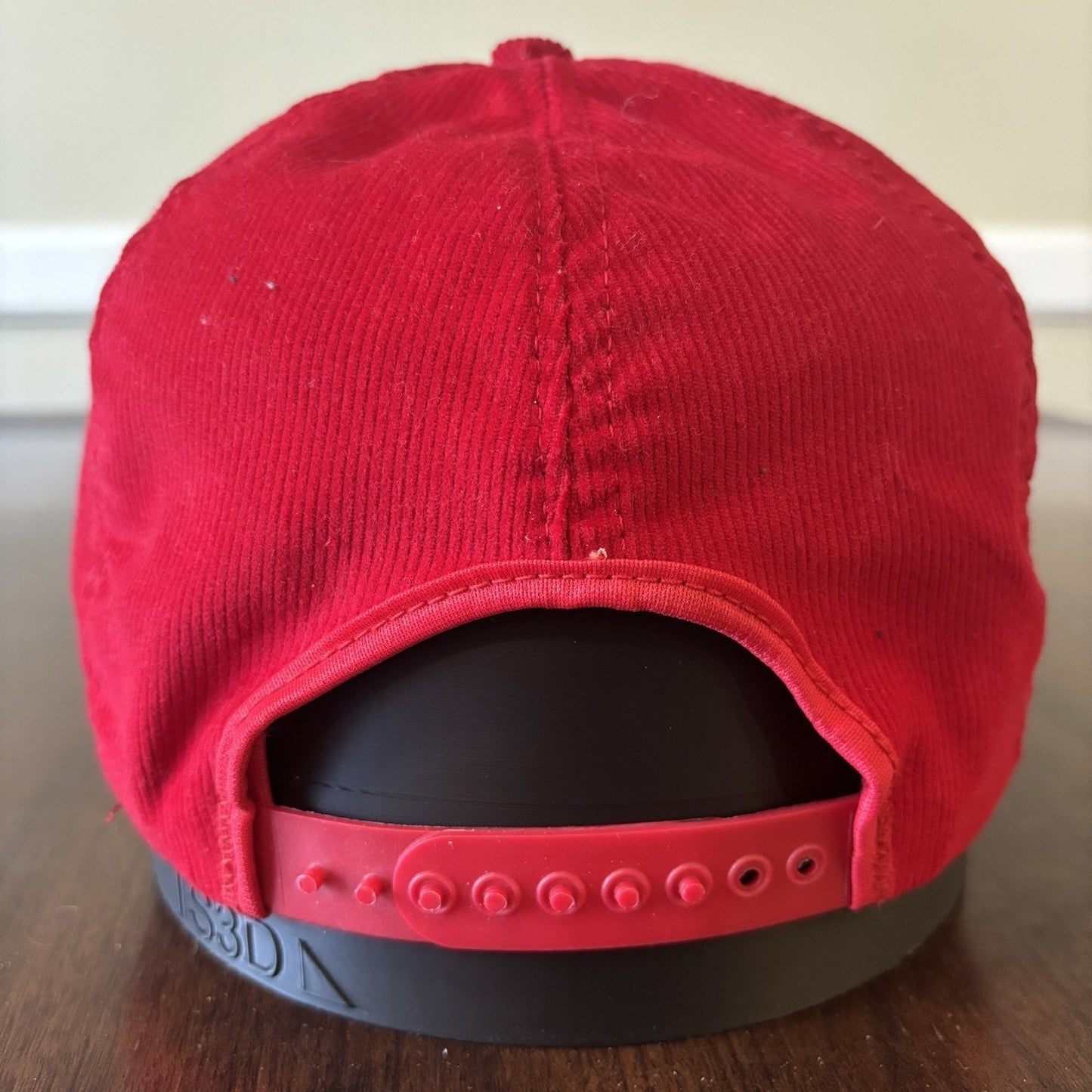 Red CB Sports Skiing Corduroy Hat