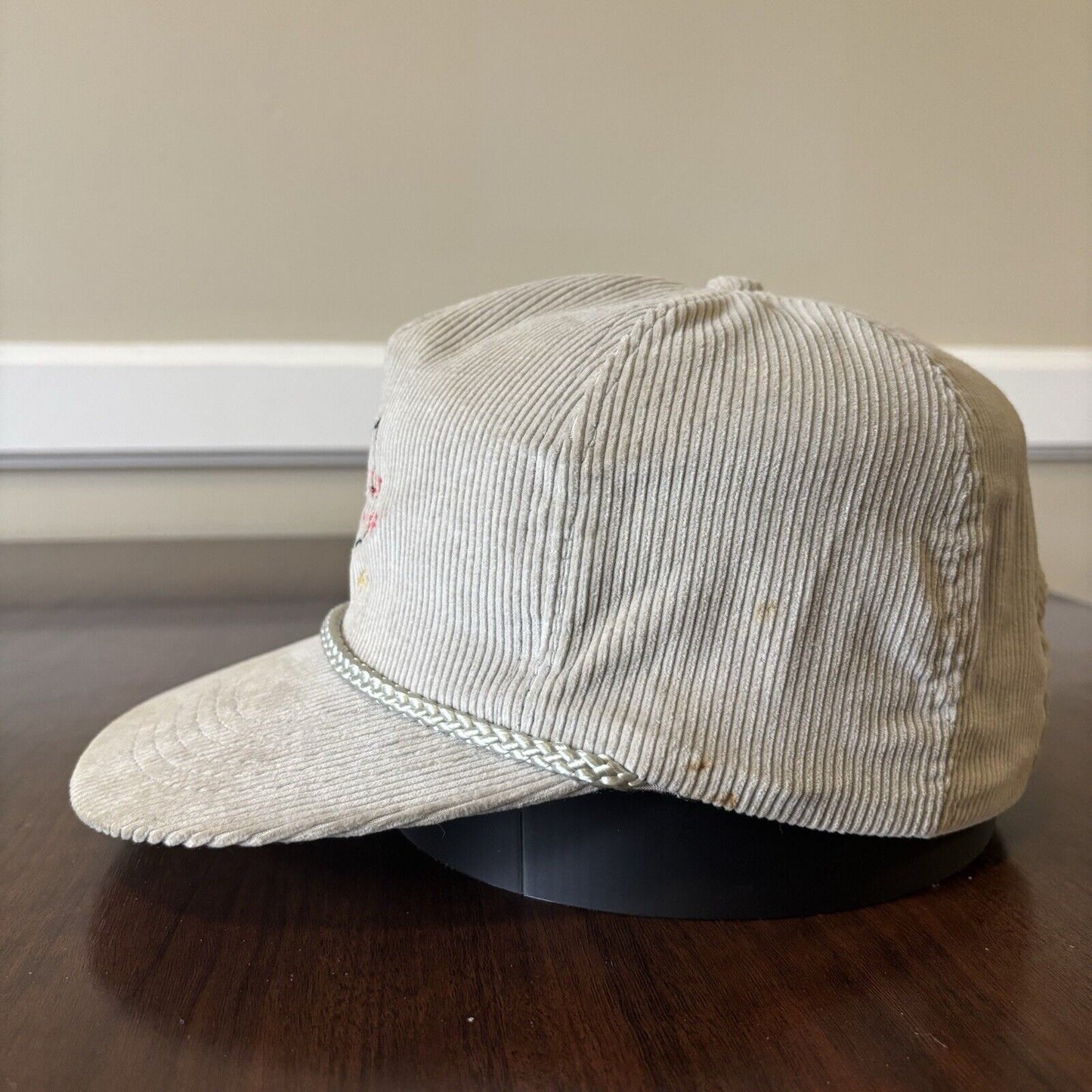 Gray Corduroy Maple Leaf Cheese Co-op Hat