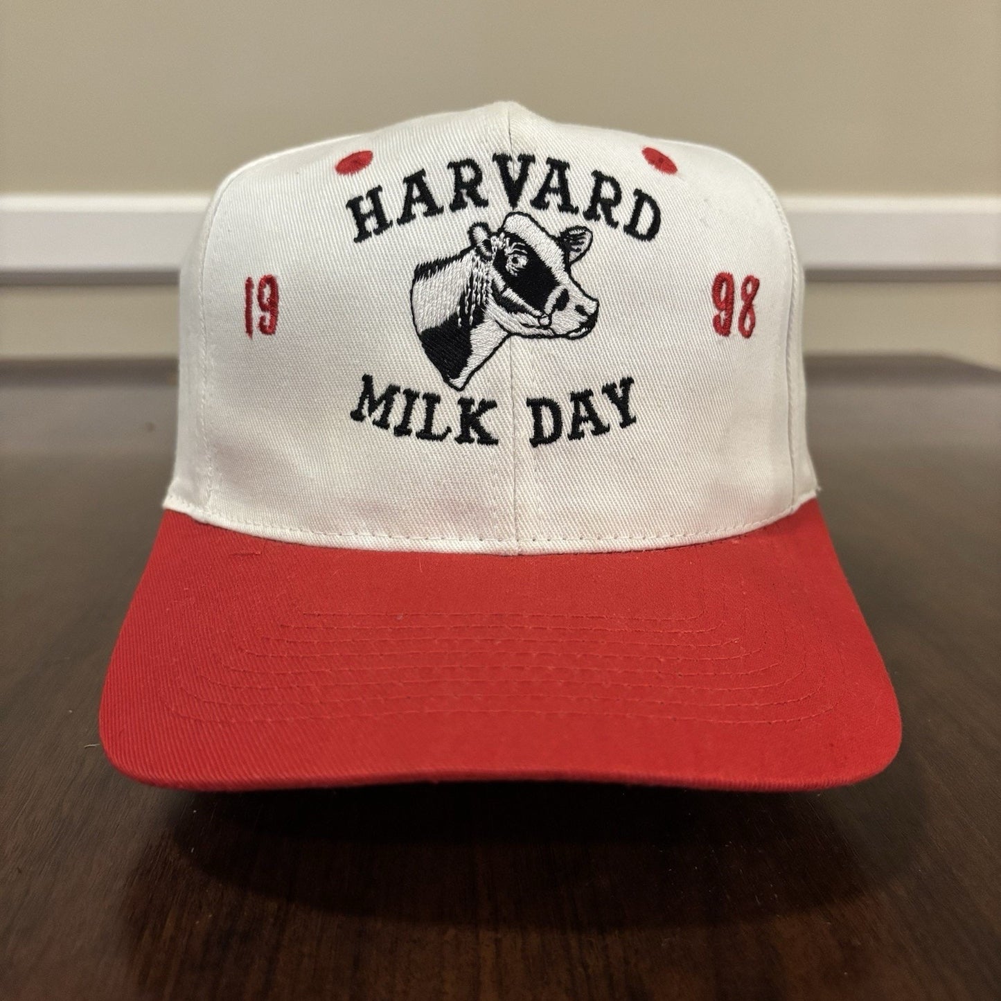 White Harvard University Milk Day Hat