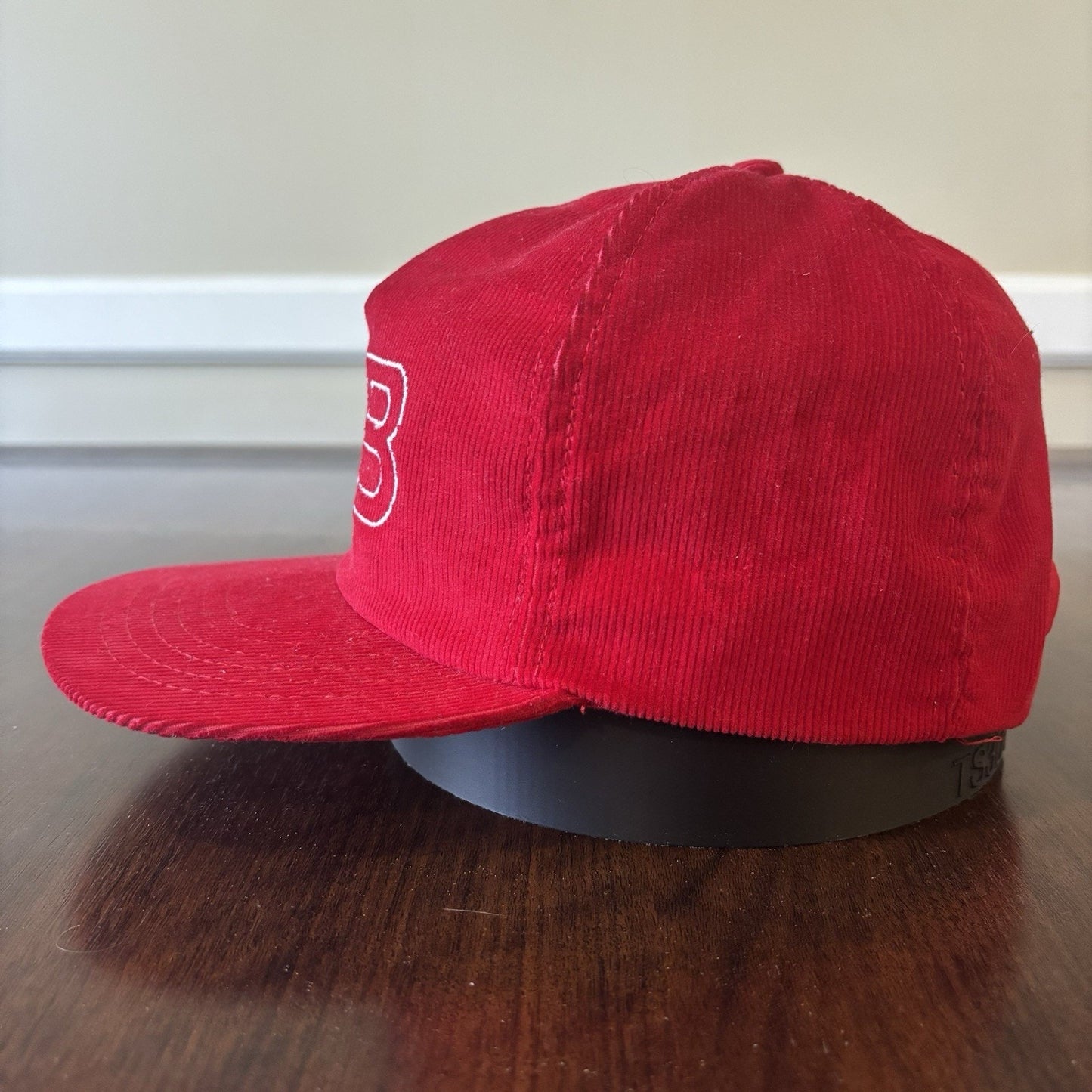 Red CB Sports Skiing Corduroy Hat