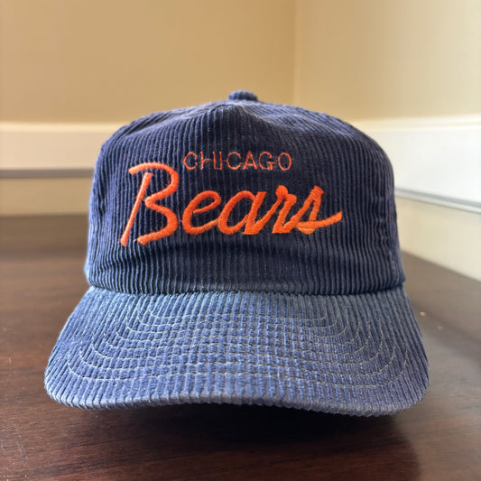 Blue Corduroy Chicago Bears Hat